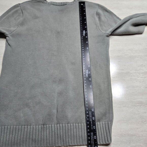 Ralph Lauren Sport Sweater Womens Medium Sage‎ Green V-neck Cotton Preppy Casual - Picture 7 of 10